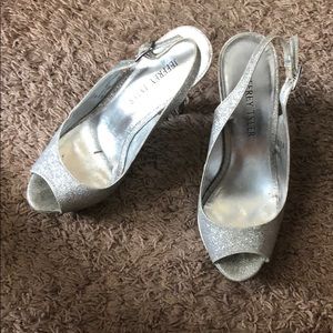 Sparkly silver shoes